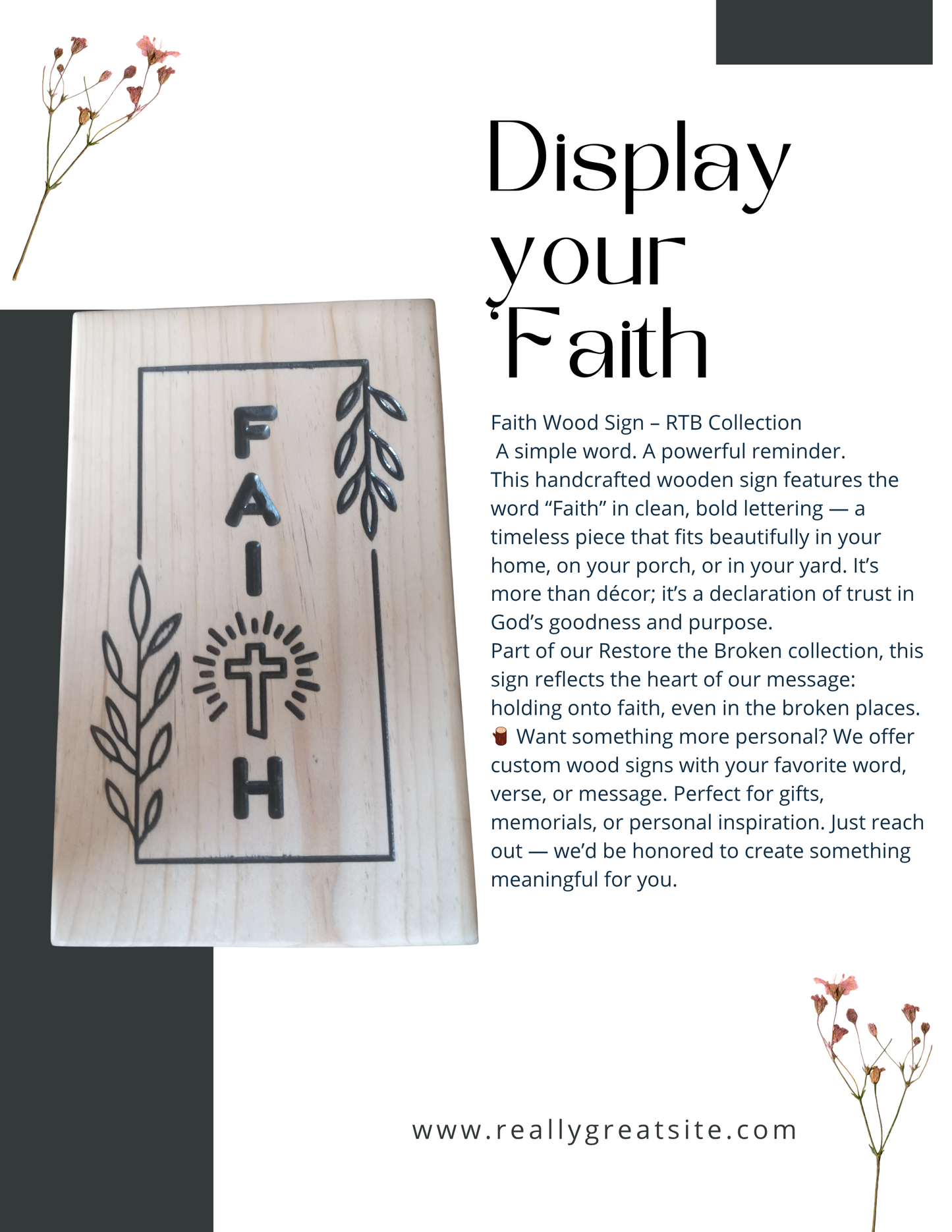 FAITH--Wooden sign RTB Collection